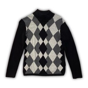 Dark Academia Argyle Sweater